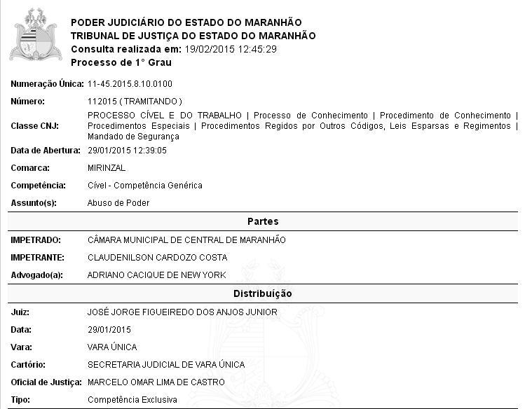 Processo por abuso de poder foi protocolado no dia 29 de janeiro