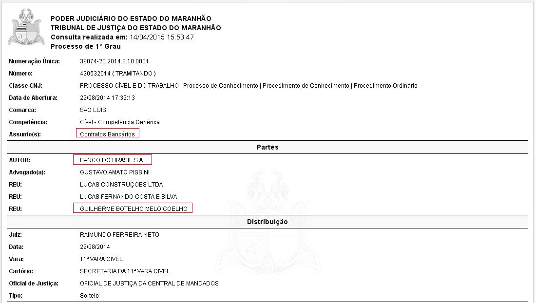 Banco do Brasil acionou assessor de Júnior Verde por contratos bancários