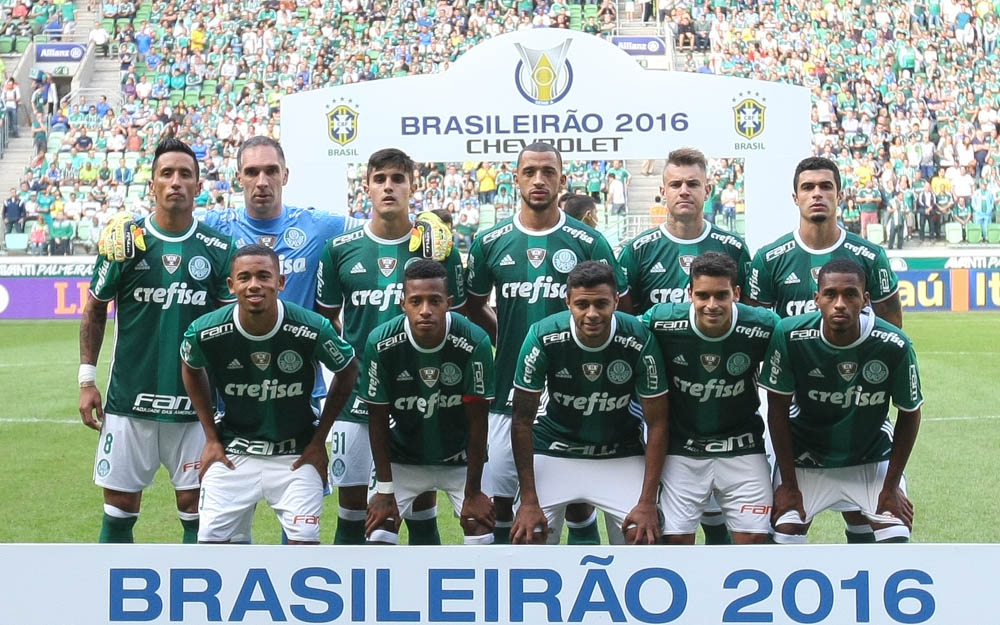 SÃO PAULO, SP - 14.05.2016: PALMEIRAS X ATLÉTICO PR - O time da SE Palmeiras, posa para foto em jogo contra a equipe do C Atlético Paranaense, durante partida válida pela primeira rodada, do Campeonato Brasileiro, Série A, na Arena Allianz Parque. (Foto: Cesar Greco / Fotoarena)