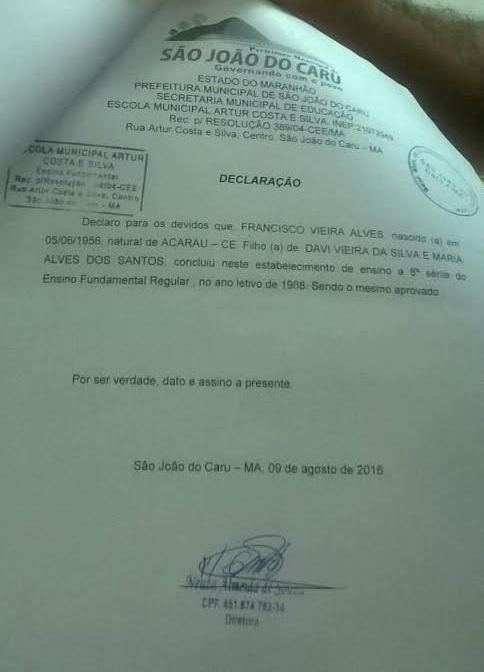 Documento também mostra que Euda, madrasta de Arturo Júnior, também fez parte de sociedade empresarial com o enteado.